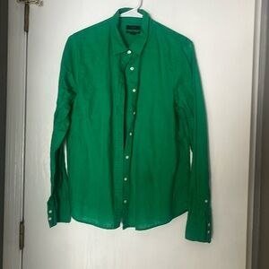 J Crew Green Button down